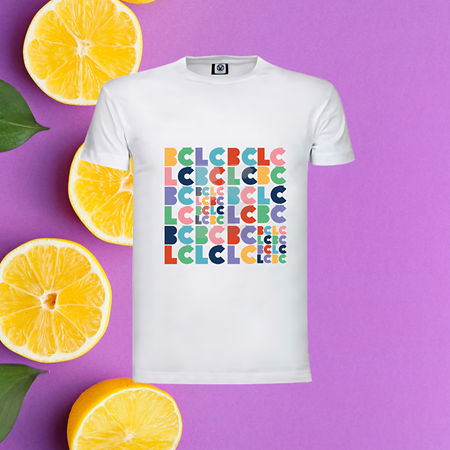 BČLĆ T-shirt, bijela, full color pattern